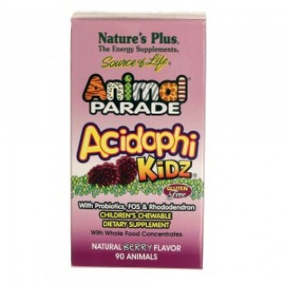 Nature's Plus Animal Parade Acidophikidz Berry Flavor 90 μασώμενες ταμπλέτες