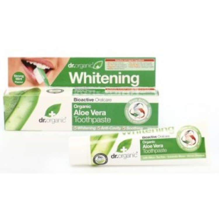 Dr.Organic Aloe Vera Whitening Λεύκανση 100ml Στοματική Υγιεινή 
