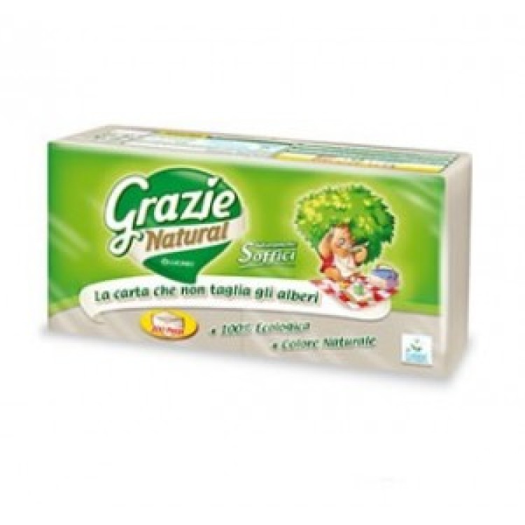 Grazie Natural Χαρτοπετσέτες 33x33 200 φύλλα
