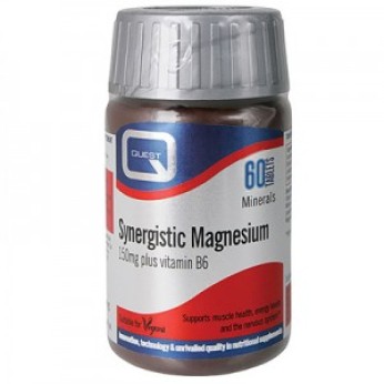Quest Naturapharma Synergistic Magnesium & Vitamin B6 150mg 60 ταμπλέτες