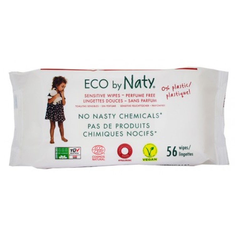Naty Μαντηλάκια Βρεφικά Χωρίς Άρωμα (56τμχ) 