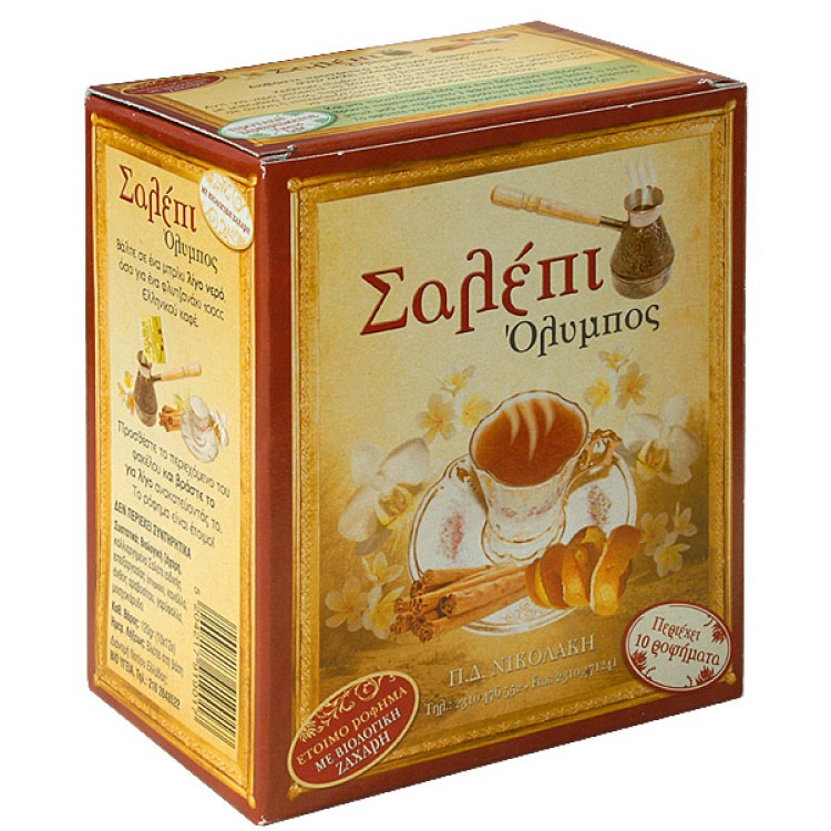 Σαλέπι Όλυμπος Σαλέπι με Ζάχαρη Βιολογικής Γεωργίας 10 Τεμάχια (12gr) Τσάι/Βότανα & Αφεψήματα