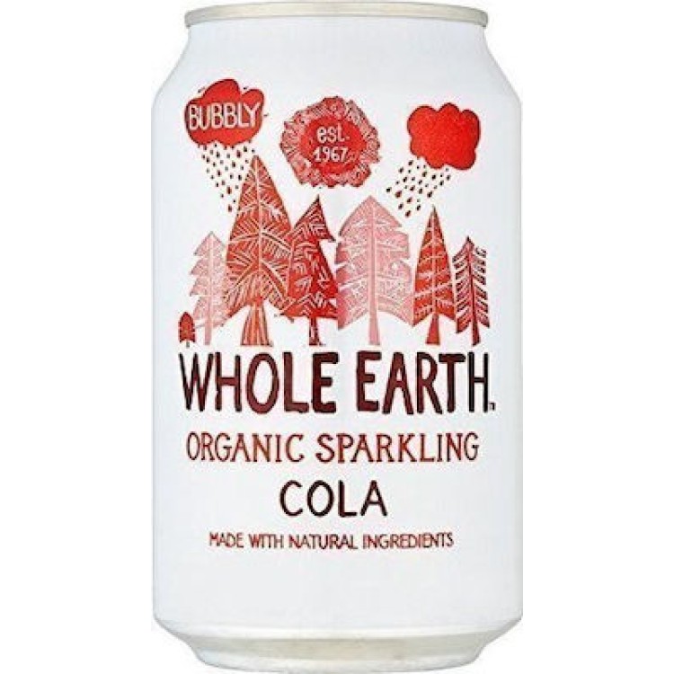 Whole Earth Αναψυκτικό Cola Xωρίς Προσθήκη Ζάχαρης 330ml Χυμοί -Αναψυκτικά