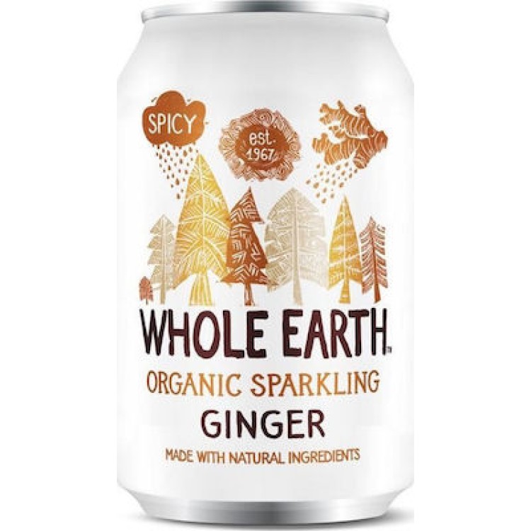 Whole Earth Αναψυκτικό Τζίντζερ Xωρίς Προσθήκη Ζάχαρης 330ml Χυμοί -Αναψυκτικά