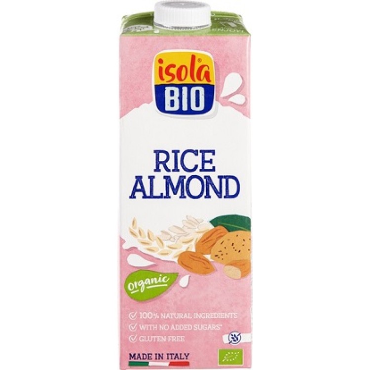 Isola Bio Βιολογικό Ρόφημα Ρυζιού με Αμύγδαλα 1L Φυτικά Ροφήματα