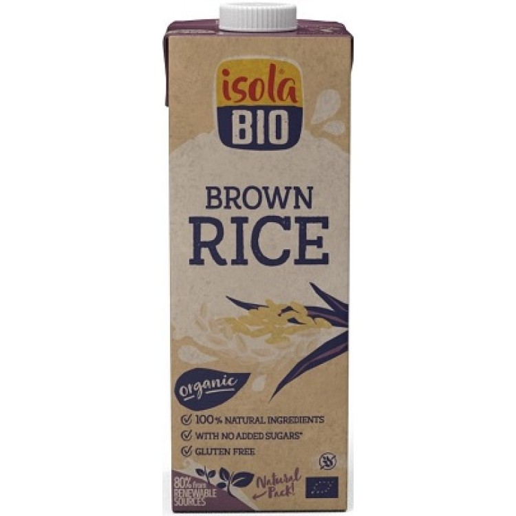 Isola Bio Βιολογικό Ρόφημα Καστανού Ρυζιού 1L Φυτικά Ροφήματα