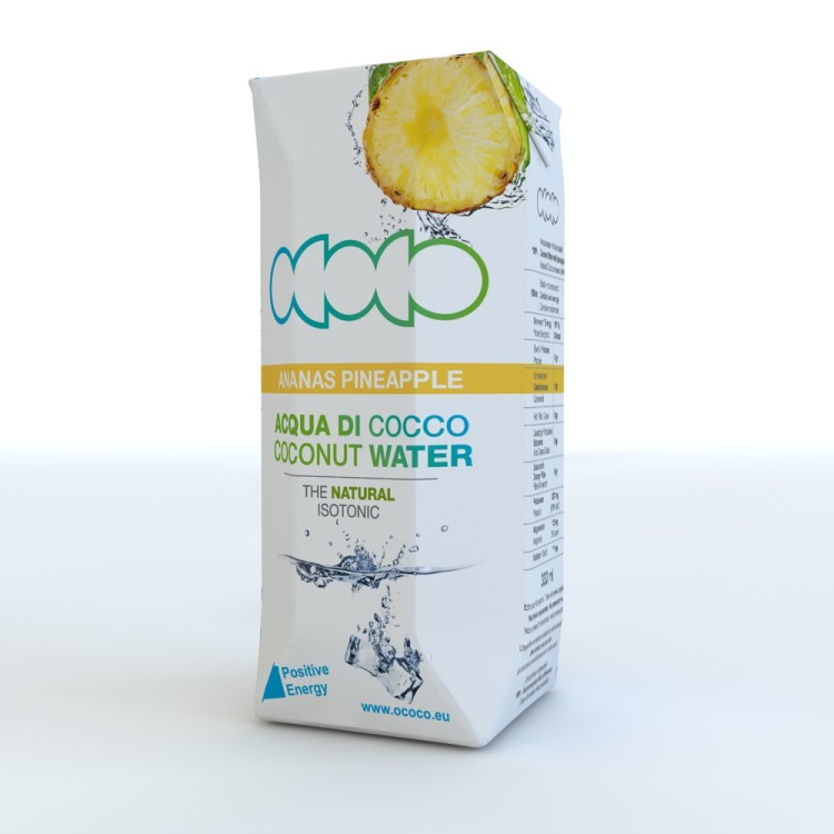 Ococo Νερό Καρύδας 100% με Ανανά 330ml ΒΙΟ