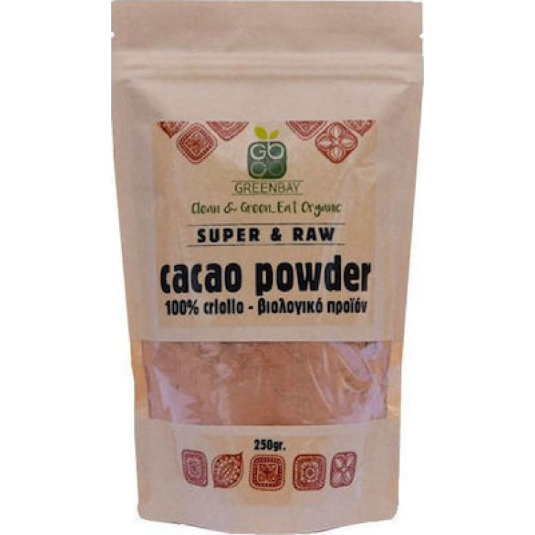 Green Bay Βιολογικό Cacao Powder Raw Κακάο σε σκόνη 250gr