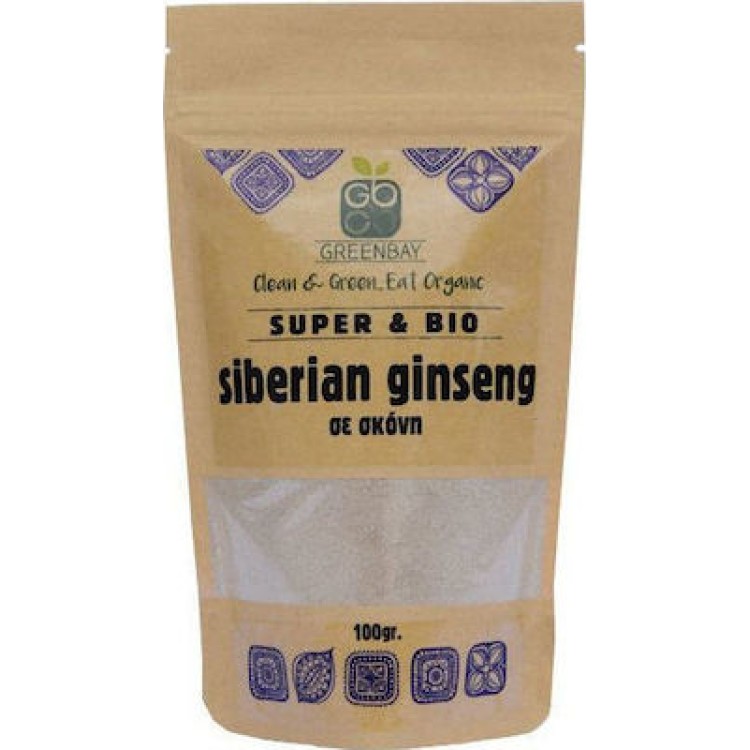 Green Bay Βιολογική Ρίζα Σιβηριανού Ginseng σε σκόνη 100gr