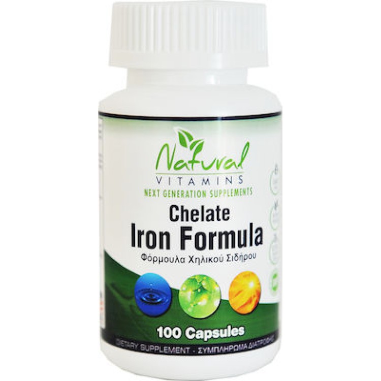Natural Vitamins Chelate Iron Formula 100 κάψουλες