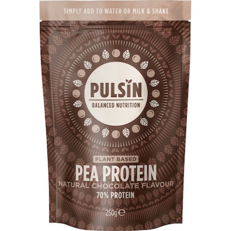 Pulsin Pea Protein Chocolate (Πρωτεΐνη Αρακά με Γεύση Σοκολάτας) 250gr 