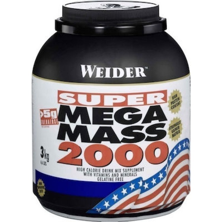 Weider Mega Mass 2000 3kg Strawberry