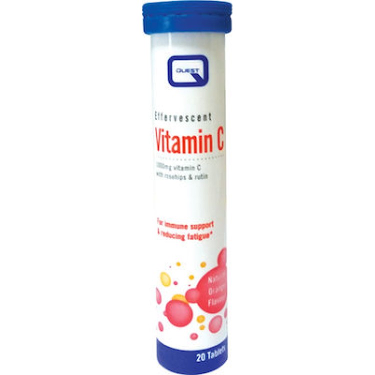 Quest Naturapharma Vitamin C 1000mg with Rosehips & Rutin 20 αναβράζοντα δισκία