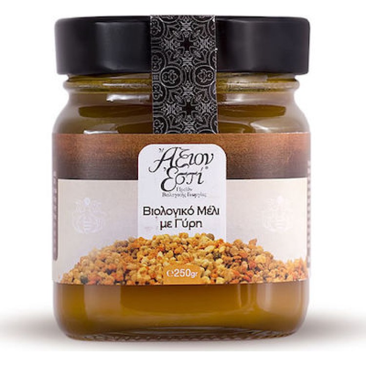Άξιον Εστί Βιολογικό Μέλι Με Γύρη 250gr