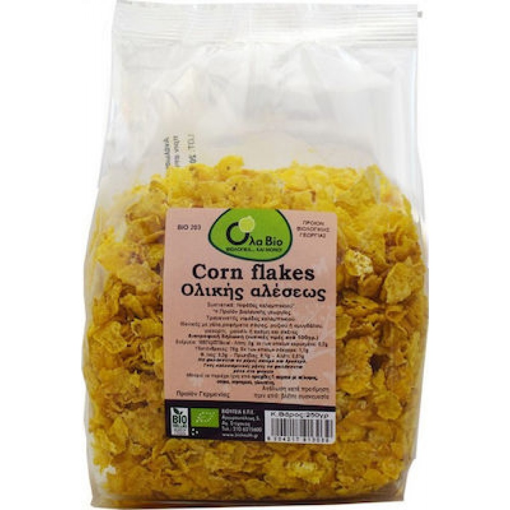 Όλα Bio Corn Flakes Ολικής Αλέσεως  Χωρίς Ζάχαρη 250gr 