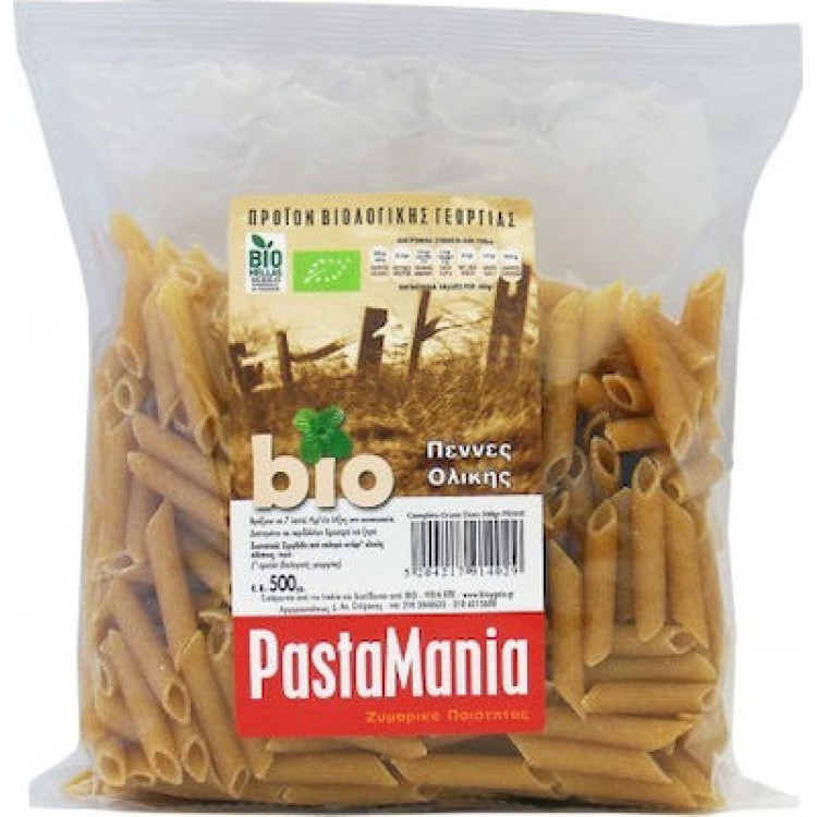 Όλα Bio Πένες Ολικής Άλεσης Pastamania ΒΙΟ 500γρ