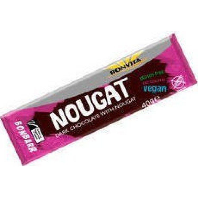 Bonvita Μπάρα Vegan Μαύρη Σοκολάτα Nugat 40gr Χωρίς Γλουτένη Μπάρες/Σνακ & Γλυκά 